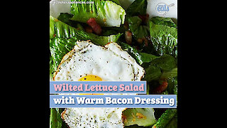 Wilted Lettuce Salad with Warm Bacon Dressing