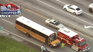 Students taken to hospital after school bus crash in West Palm Beach