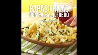 Gajo Fries with Alfredo Sauce