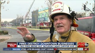Two fires destroy local businesses in Downtown Bakersfield on Saturday