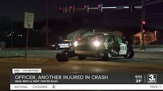 Two injured in crash including Omaha Police officer