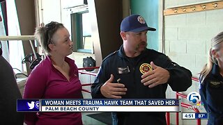 Woman meets Trauma Hawk team that saved her life