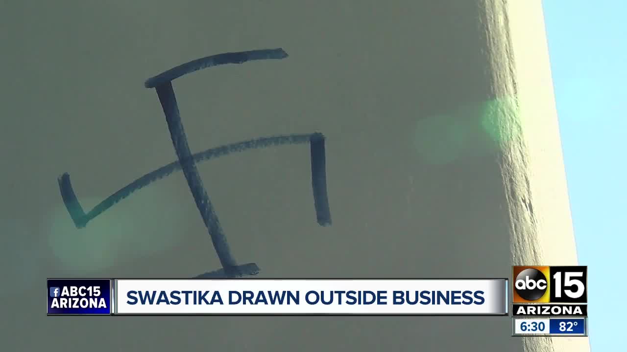 Swastika drawn outside of Phoenix business