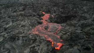 Utrolige droneopptak av vulkanen Kilauea