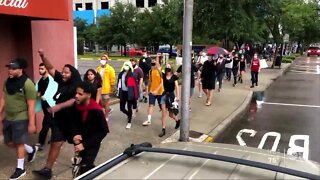 Tampa protesters march through downtown