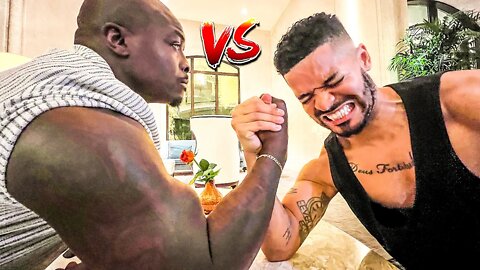HOW STRONG IS THE WORLD'S STRONGEST FOOTBALLER *AKINFENWA* | Jeremy Lynch vs Akinfenwa