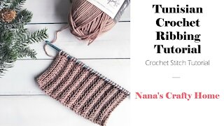 Tunisian Crochet Ribbing Stitch Tutorial