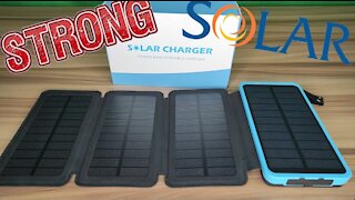 Tranmix Solar Charger 25000mAh Power Bank with 4 Solar Panels