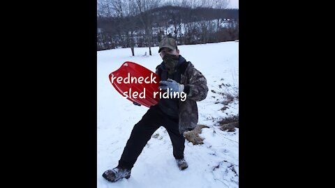 Redneck sled riding!!!