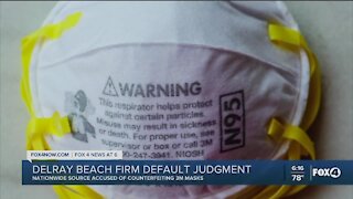 Default Judgement against company sued for selling fake masks
