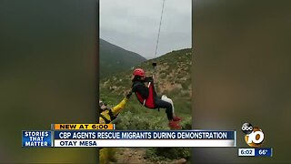 CBP agents rescue migrants during Otay Mesa demonstration