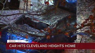 Police chase ends with a car into a Cleveland Heights home