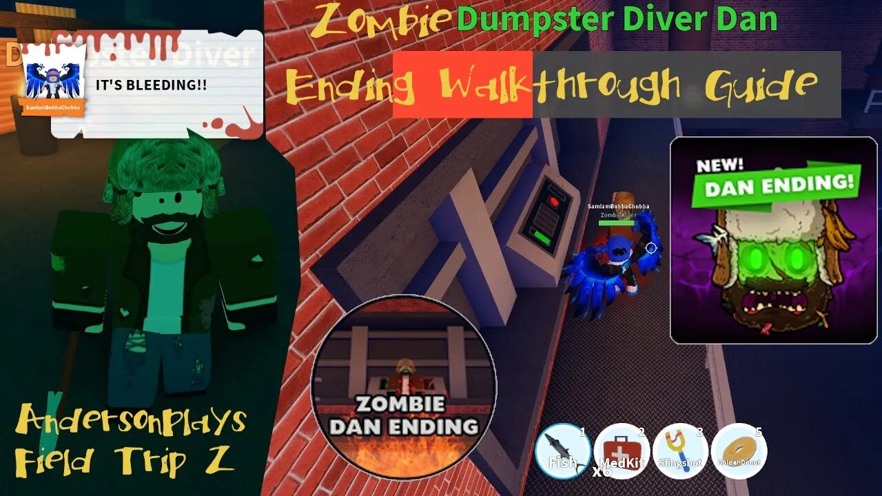 Andersonplays Roblox Field Trip Z Zombie Dan Ending Walkthrough Guide