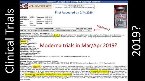 Bombshell! Moderna May Have Been Running Clinical Trials March 2019 as "MTA Vaccines"