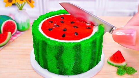 Summer Idea Make Watermelon Cake Decorating Idea by meo g - ASMR Cooking Fruit Cake for Turtle