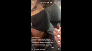 Woman kicked off a flight wearing a Trump mask