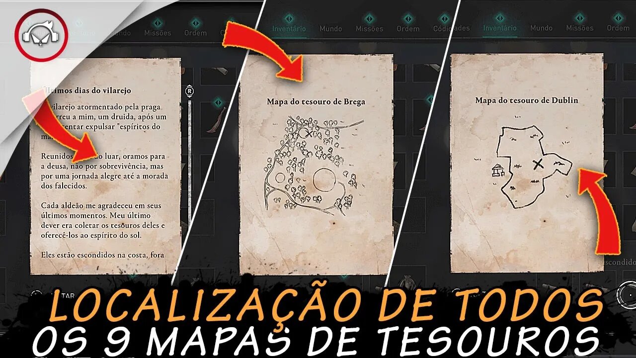 Assassin's creed valhalla DLC 1, Localização de todos os 9 mapas