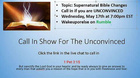 Mandela Effect - Supernatural Bible Changes Call In Show For The UNCONVINCED
