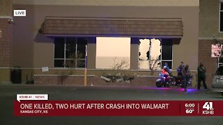 Car crashes into Kansas City, Kansas, Walmart; 1 dead