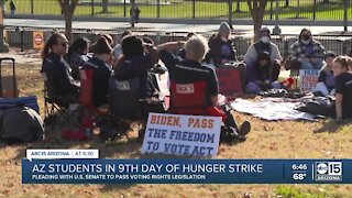 Arizona college students participate in a hunger strike to support voting rights