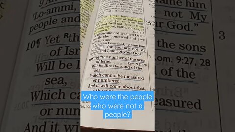 Short: Who were the people who were not a people? - 1 Peter 2:9-10