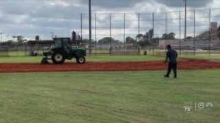 City helps repair baseball field