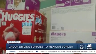 Group driving supplies to Mexican border