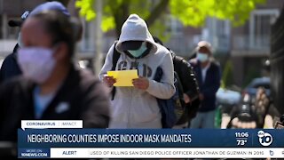 Neighboring counties impose indoor mask mandates
