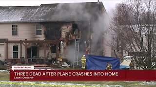 3 dead after plane crashes into home in Lyon Township