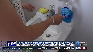 4 water main breaks in 24 hours in Baltimore area