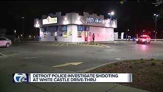 Detroit police investigate shooting at White Castle drive-thru
