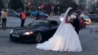 Bride and Groom on Spectacular Wedding