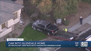 6-year-old child took truck keys overnight, crashed into Glendale home