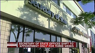 Michigan Secretary of State limiting branch operations to critical services over 3-week period