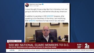 500 MD National Guard members to DC