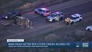 Man dead after rollover crash along I-10