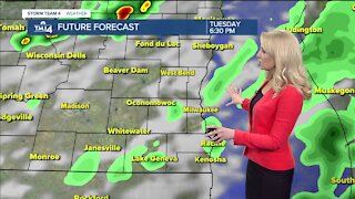 Storms continue into Tuesday