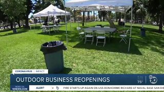 Outdoor business reopenings around San Diego County