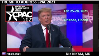 Trump Will Give the CPAC 2021 Keynote Presentation Florida Feb 2021