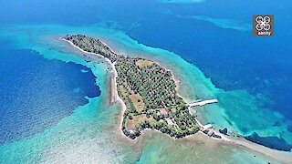 Drone captures exotic, guitar-shaped island in Greece