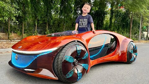 Crazy Dad Builds his own Future Mercedes to take his son to school