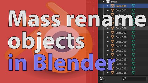 Rename several objects in one go in Blender