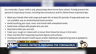 School districts preparing for coronavirus