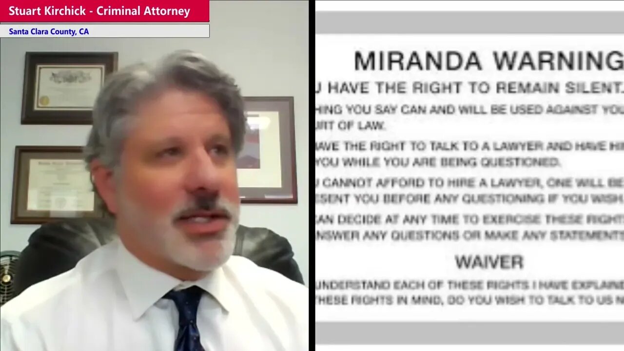 Attorney Stuart Kirchick Explains Your Miranda Rights In A Dui Arrest ...