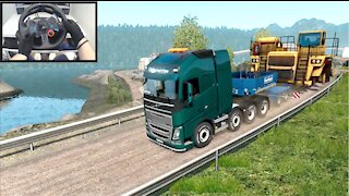 Huge Haul Truck Delivery - Euro Truck Simulator 2 - Logitech g29 steering wheel gameplay