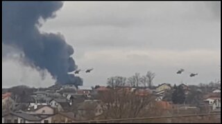 Russian Air Assault On Gostomel Ukraine