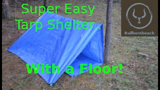 Simple Tarp Shelter with a Floor