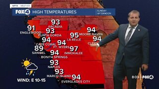 FORECAST: Hot, humid, and more afternoon storms on Sunday