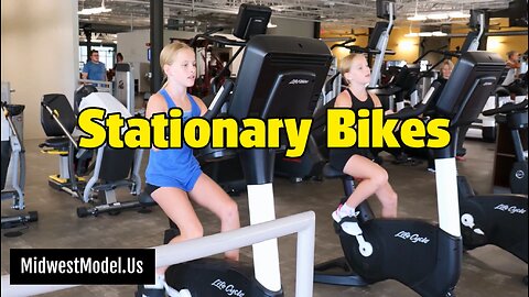 Emma and Claire - Saturday Night Style - Stationary Bikes - Midwest Model Agency