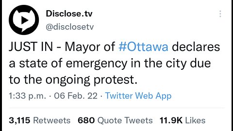 Ottawa declared a "state of emergency"